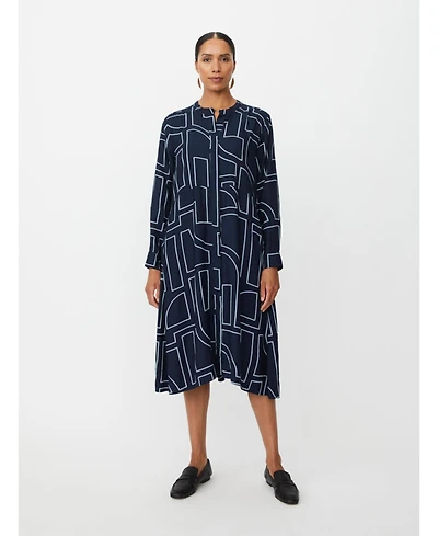 Masai Copenhagen Women's Nataly Long Sleeve A-Line Midi Dress
