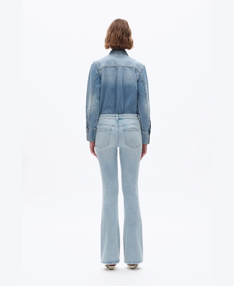 Bayeas Women's Low-Rise Super Stretch Slim-Fit Bootcut Jeans