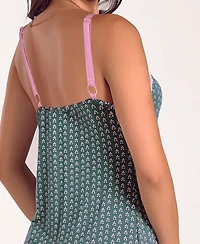 iCollection Women's Floral Lace Stretch Knit Nightgown