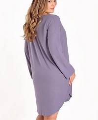 iCollection Plus Baby Waffle Stretch Knit Sleep Shirt