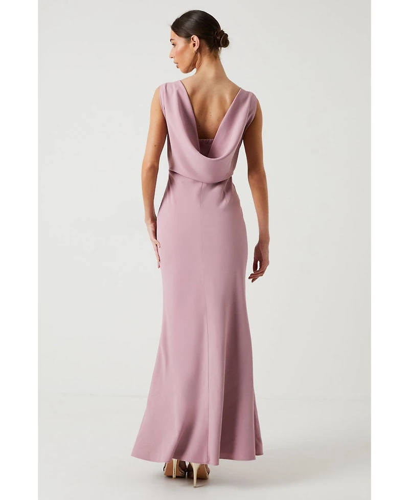Coast Cowl Back Maxi Bridesmaid Dress