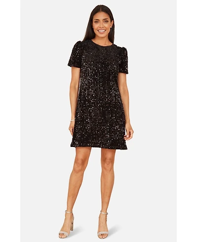 Yumi Women's Sequin Tunic Mini Dress