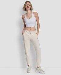 Dkny Women's Metallic Bubble Slim Fit Jogger Pants