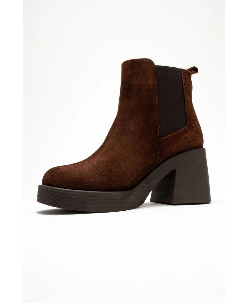 Forever & Always Women's Shoes Lysa Leather Platform Boot