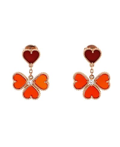 Pre-Owned Van Cleef & Arpels Sweet Alhambra Effeuillage Heart Earrings