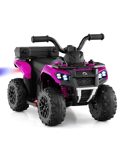 Sugift 6V Kids Ride On Atv with Music, Spray, and Storage