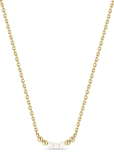 Devata Freshwater Pearl Necklace 14K Gold 16–18in Adjustable Chain Lightweight Gold Jewelry