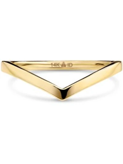 Devata Womens Wishbone Ring In 14k Gold.
