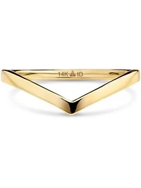 Devata Womens Wishbone Ring In 14k Gold.