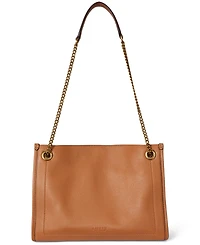 Lauren Ralph Bradley Small Pebbled Leather Tote Bag