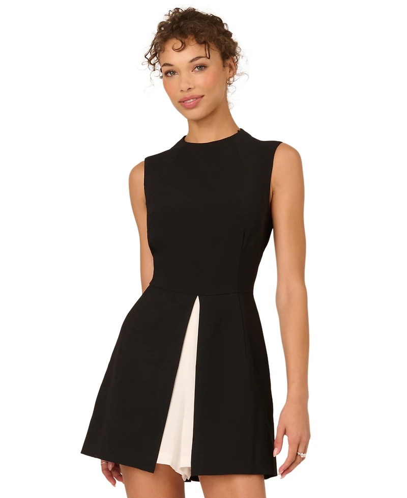 Adrianna Women's Color Block Crewneck Romper