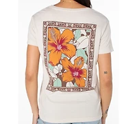 Roxy Women's Nouveau Hibiscus Boyfriend Crewneck Short-Sleeve T-Shirt