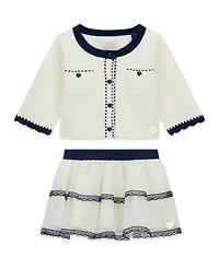 Guess Baby Girls Long-Sleeve Cardigan and Mesh Skirt, 2-Piece Set