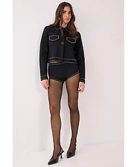Nasty Gal Women's Knitted Western Stud Detail Cardigan