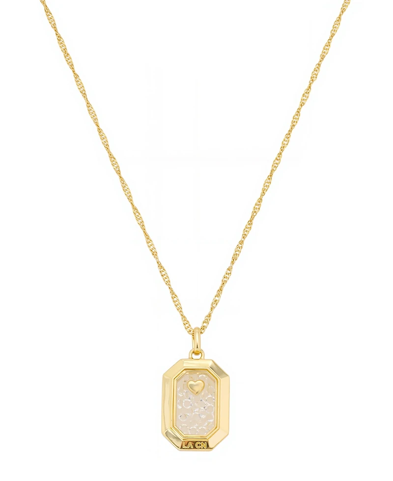 Unwritten Cubic Zirconia Gold Plated Shaker Pendant Necklace