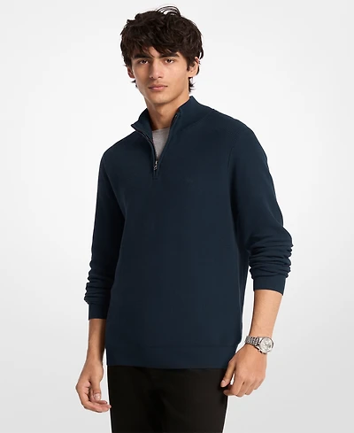Michael Kors Men's Mouline Texture Quarter-Zip Sweater