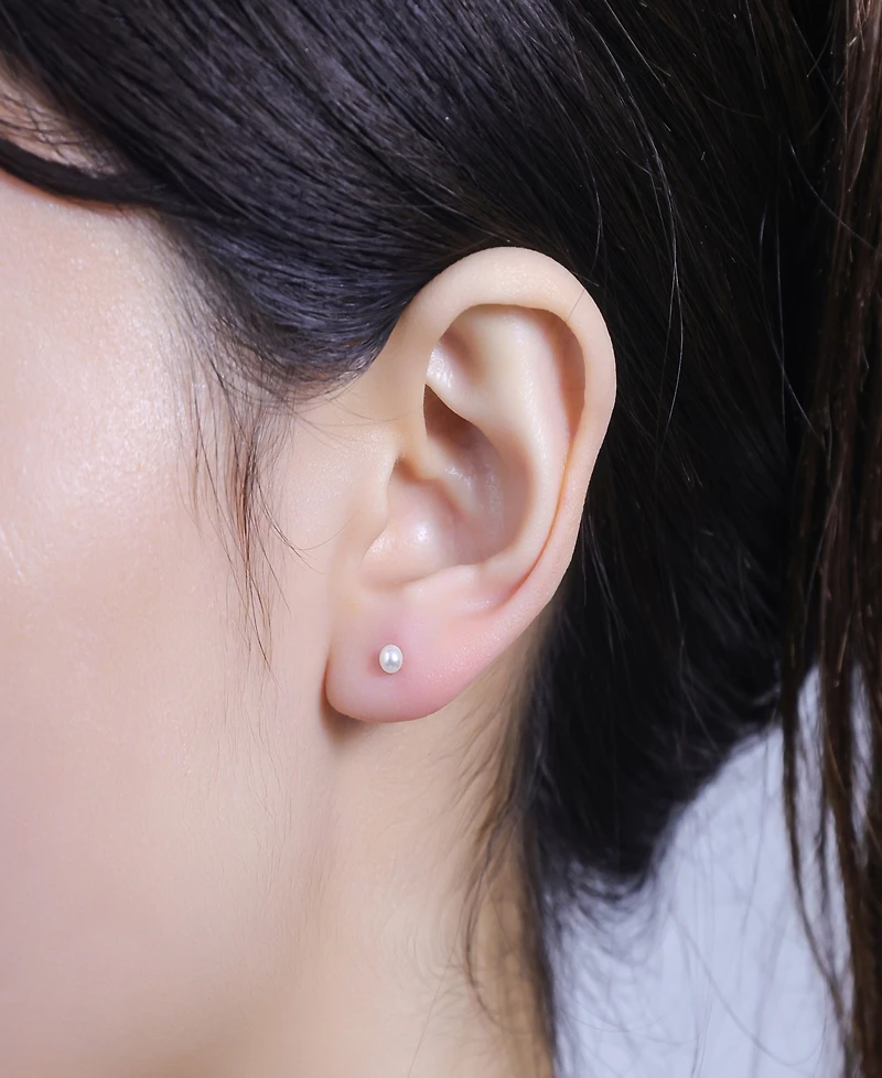 Unwritten Trio Cubic Zirconia, Mother of Pearl and Heart Flat Back Earrings Set