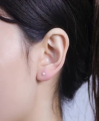 Unwritten Trio Cubic Zirconia, Mother of Pearl and Heart Flat Back Earrings Set