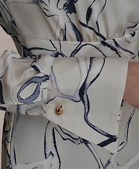 Donna Karan New York Women's Collared A-Line Dress