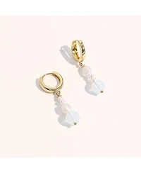 Joey Baby 18K Gold Plated Freshwater Pearl with Moonstone - Emi Earrings For Women