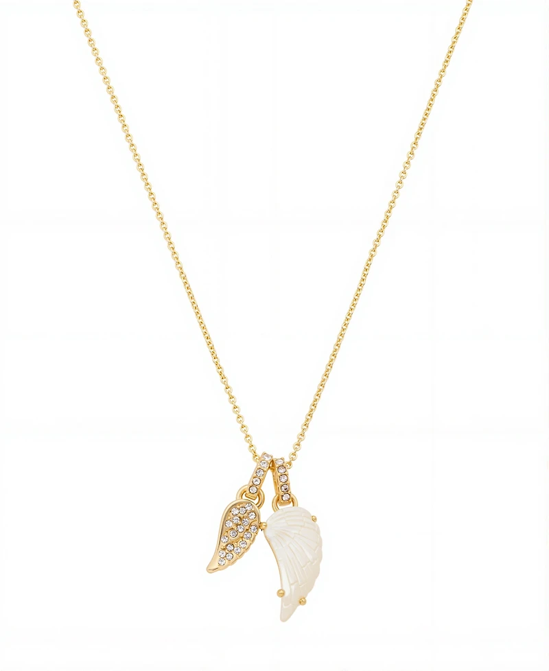 Unwritten Crystal and Mother of Pearl Wing Pendant Necklace