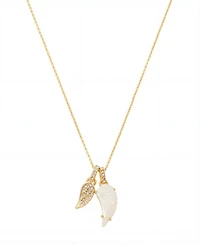 Unwritten Crystal and Mother of Pearl Wing Pendant Necklace