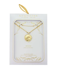 Unwritten Shoot For The Stars Elephant W/Cubic Zirconia Round Twist Chain And Beaded Chain Necklace 2 Pcs Set