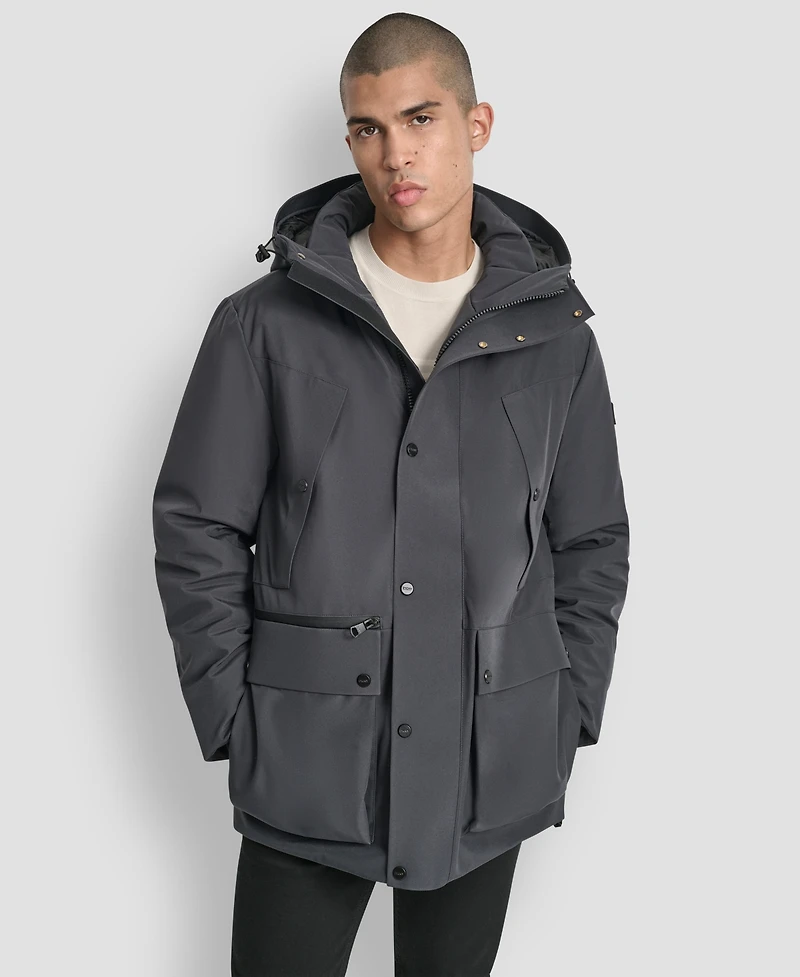 Dkny Men's Urban Hooded Parka Jacket