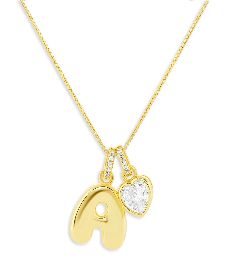 Holiday Lane Letter Initial Charm Necklace in Gold Over Sterling Silver, Macy's Exclusive