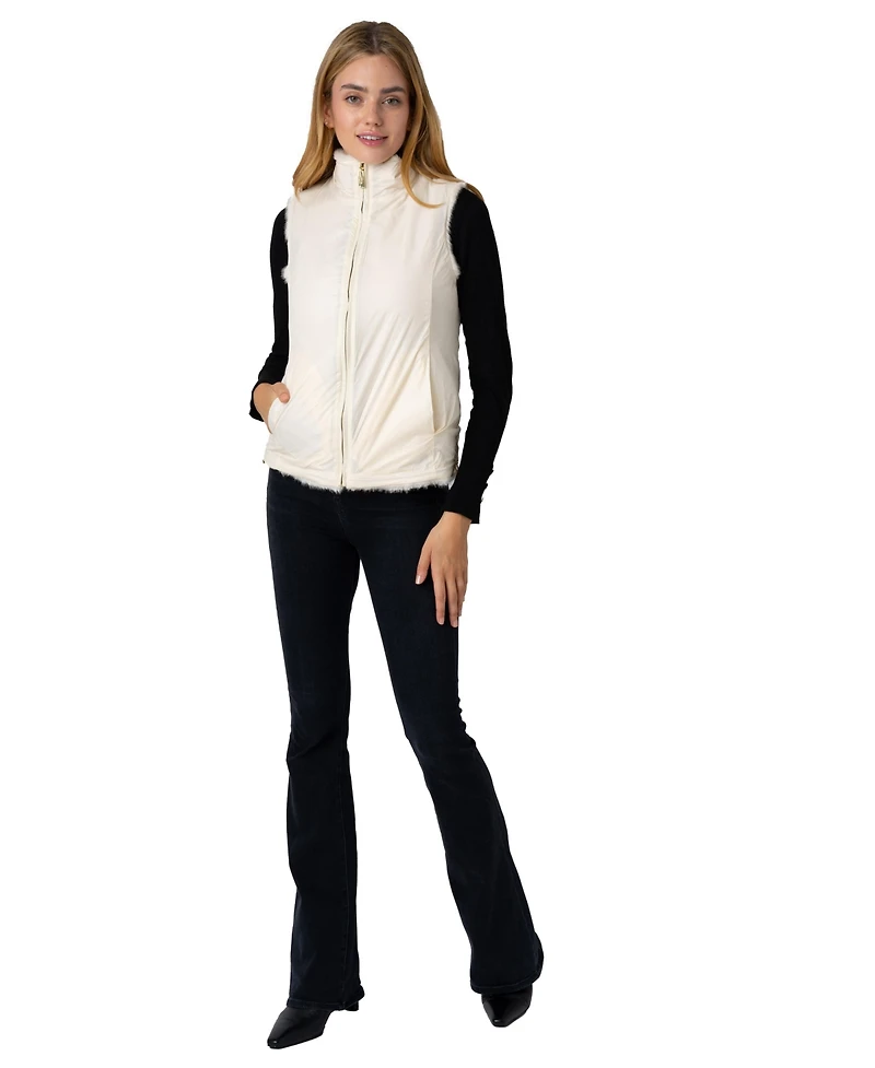 Via Spiga Women's Reversible Faux Fur Vest