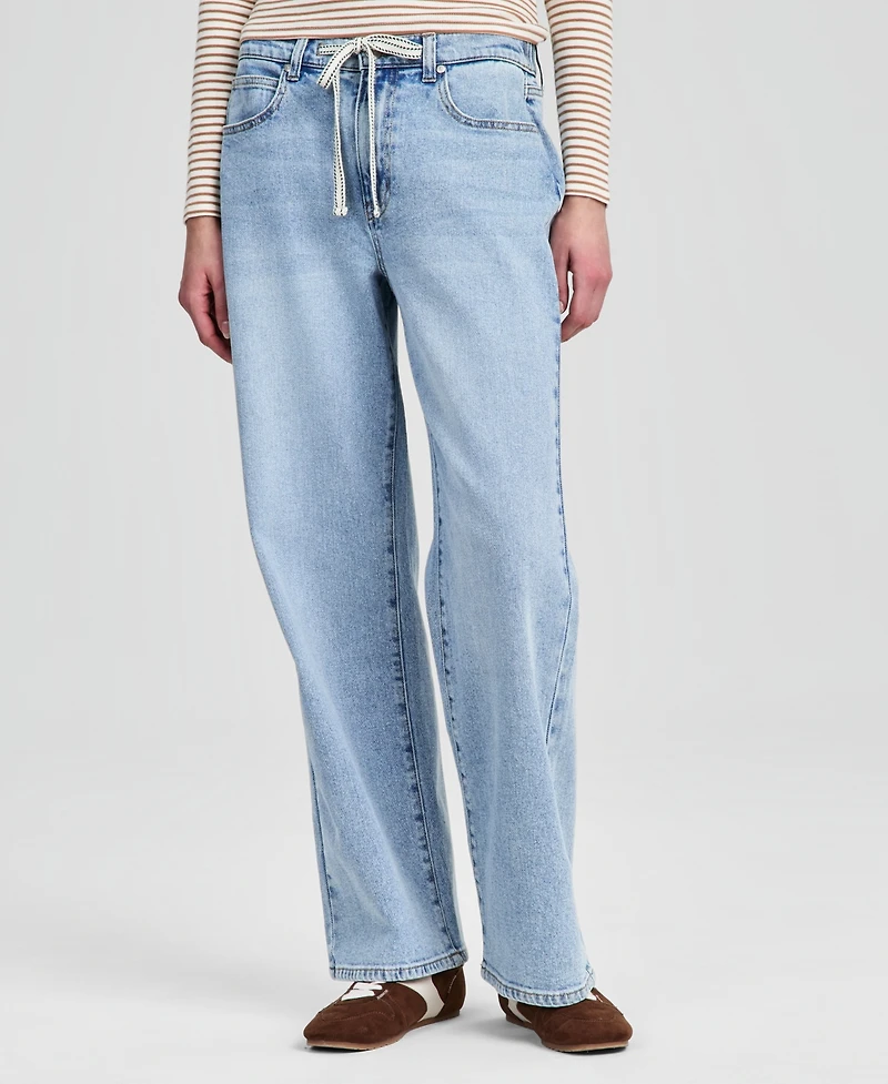 And Now This Women's Tie-Front Wide-Leg Jeans, Macy's Exclusive