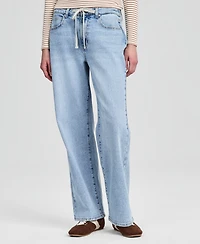And Now This Women's Tie-Front Wide-Leg Jeans, Macy's Exclusive