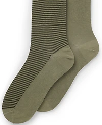 Hugo Boss Men's Stripe Design Socks, 2-Pack