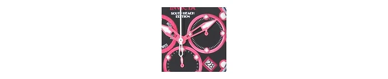 Invicta Men's 48611 Gladiator Quartz Z60 Hot Pink, Black Dial Watch