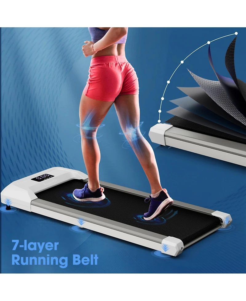 Sugift 2.25 Hp Walking Pad with Led Display and Remote Control-Grey