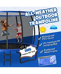 Sugift 12FT Astm Approved Recreational Trampoline with Ladder