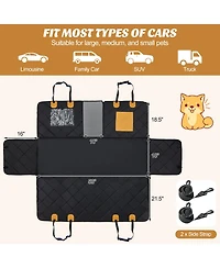 Sugift Dog Car Seat Cover Protector for Back Seat with Mesh Windows