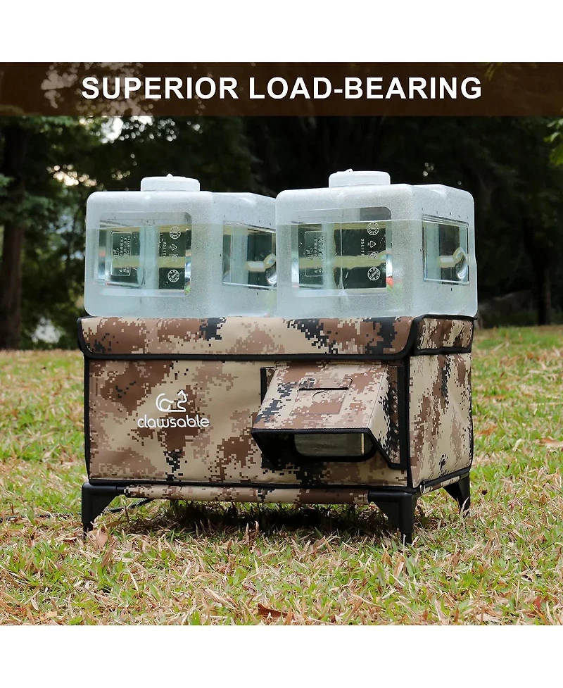 Clawsable Heated Outdoor Cat House,Feral Shelter,Fit 2-3 Cats