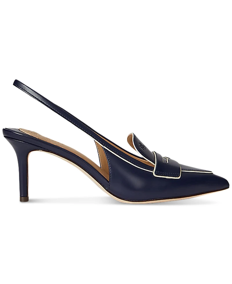 Lauren Ralph Lauren Women's Khloe Leather Slingback Loafer Pump
