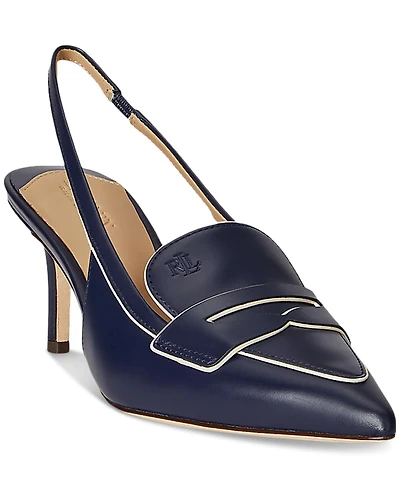 Lauren Ralph Lauren Women's Khloe Leather Slingback Loafer Pump