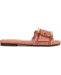 Sam Edelman Women's Bambi Raffia Buckle Slide Sandals