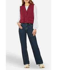 Yumi Women's Knitted Pullover Waistcoat