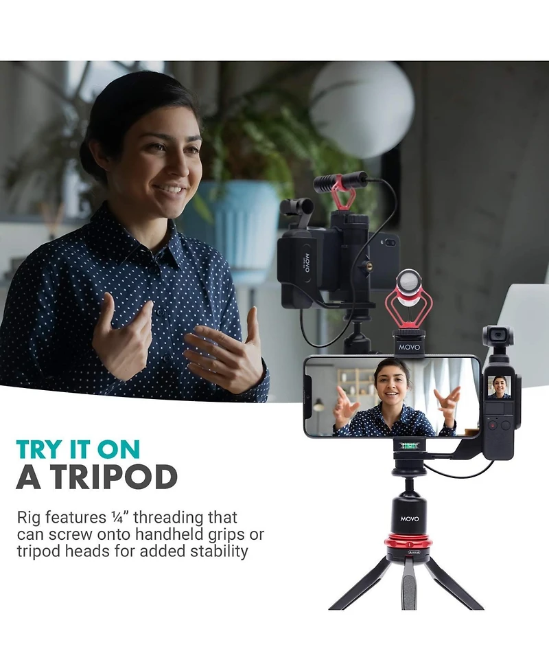 Movo Opr-50 Dji Osmo Pocket Smartphone Rig