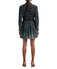 Reiss Women's Printed Pleated Shirt Dress