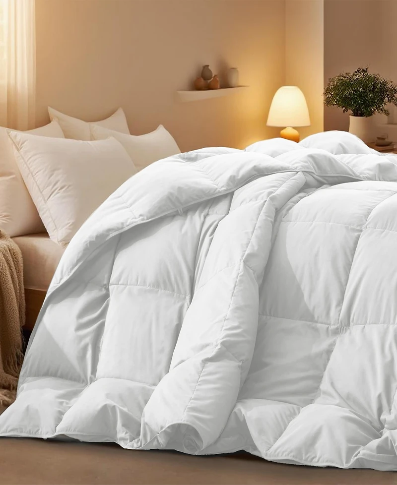 Unikome Warm and Cozy 360 Thread Count All Season Down and Feather Fiber Comforter, Twin