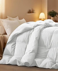 Unikome Warm and Cozy 360 Thread Count All Season Down and Feather Fiber Comforter, Twin