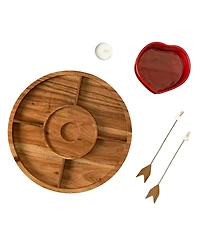 Uncommon Goods Date Night Heart-Shaped Fondue Set