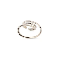 Women's The Wrap-Line Statement Ring - Chrome Silver