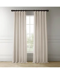 Half Price Drapes Parchment Cream Italian Faux Linen Room Darkening Curtain