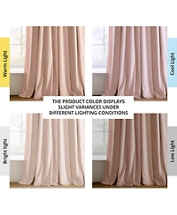 Half Price Drapes Rosey Dawn Signature Velvet Blackout Curtain